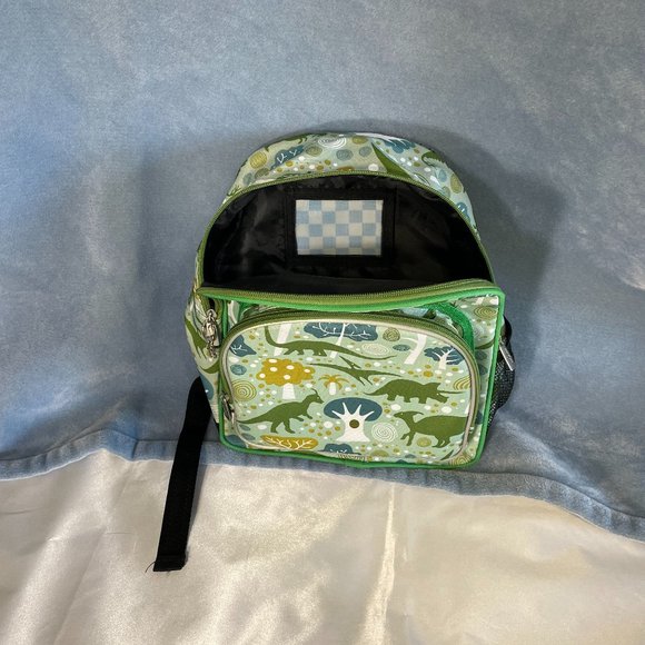 Wildkin Dinomite Dinosaurs Green 12" Insulated Front Pocket Kids Backpack - Picture 6 of 7